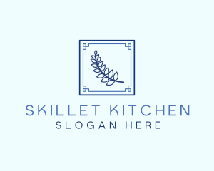 Greek Leaf Restaurant Food logo design