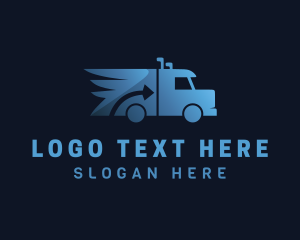 Logistics Arrow Truck logo