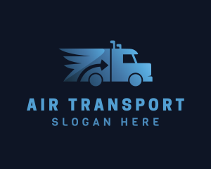 Logistics Arrow Truck logo design