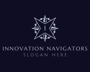 Luxury Star Compass logo design