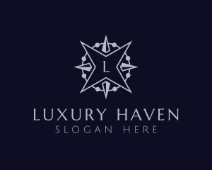 Luxury Star Compass logo design