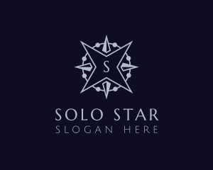 Luxury Star Compass logo design