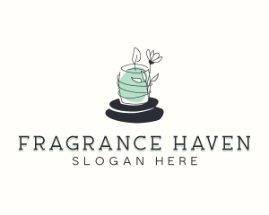 Floral Scented Candle logo design