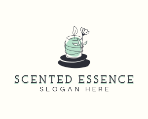 Floral Scented Candle logo design