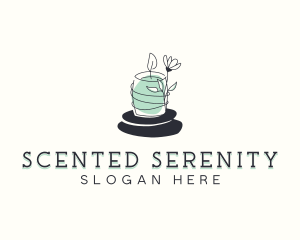 Floral Scented Candle logo design