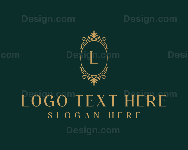 Hotel Floral Wreath Logo