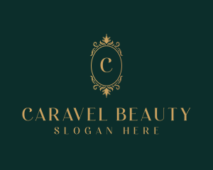 Hotel Floral Wreath logo design