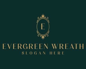 Hotel Floral Wreath logo design