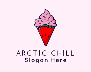 Watermelon Ice Cream logo design