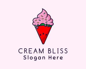 Watermelon Ice Cream logo design