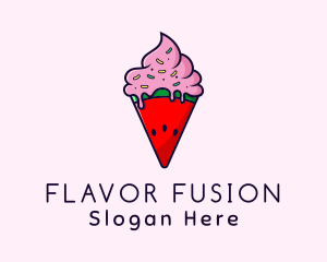 Watermelon Ice Cream logo design