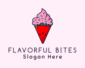 Watermelon Ice Cream logo design