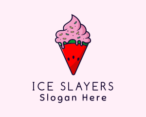 Watermelon Ice Cream logo design