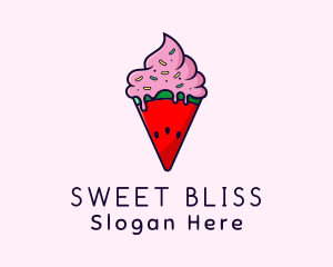 Watermelon Ice Cream logo design