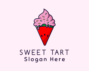 Watermelon Ice Cream logo design