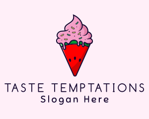 Watermelon Ice Cream logo design