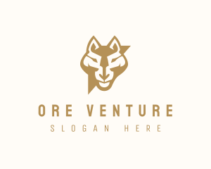 Modern Wolf Head logo design