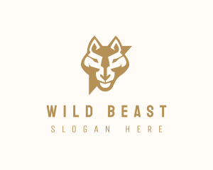 Modern Wolf Head logo design