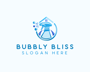 Spray Cleaning Bubbles logo design