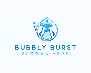 Spray Cleaning Bubbles logo design