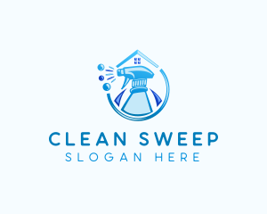 Spray Cleaning Bubbles logo design