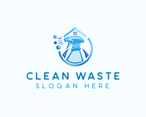 Spray Cleaning Bubbles logo design