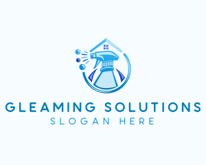 Spray Cleaning Bubbles logo design