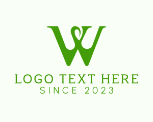 Natural Leaf Letter W logo