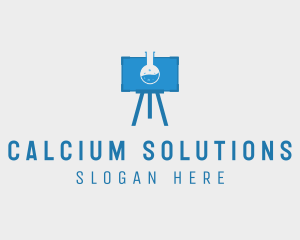 Science Flask Experiment logo design