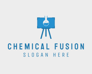 Science Flask Experiment logo design