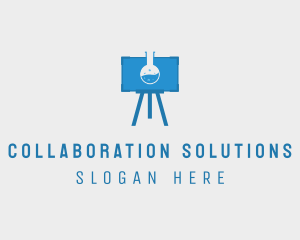 Science Flask Experiment logo design