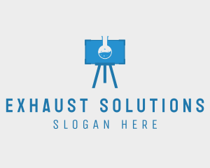 Science Flask Experiment logo design