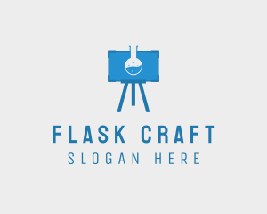 Science Flask Experiment logo design