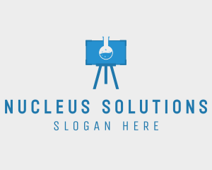 Science Flask Experiment logo design