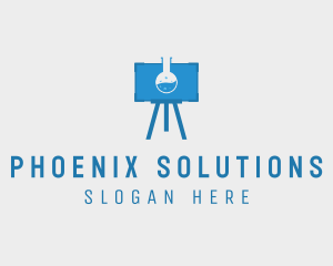 Science Flask Experiment logo design