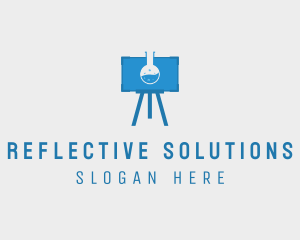 Science Flask Experiment logo design