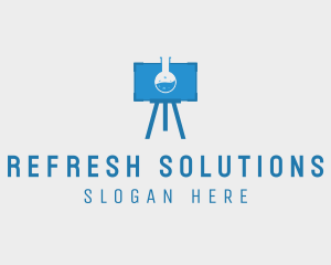 Science Flask Experiment logo design