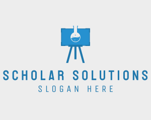 Science Flask Experiment logo design