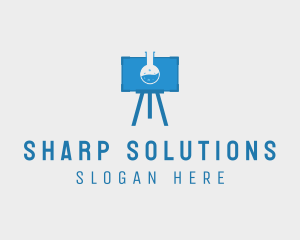 Science Flask Experiment logo design