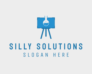 Science Flask Experiment logo design