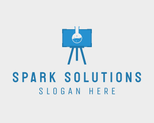 Science Flask Experiment logo design