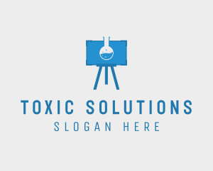 Science Flask Experiment logo design