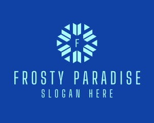 Winter Snowflake Ski  logo