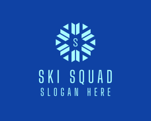 Winter Snowflake Ski  logo