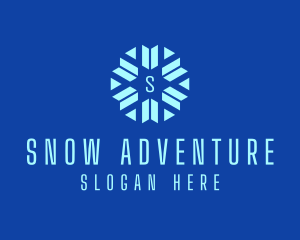 Winter Snowflake Ski  logo