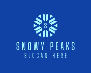 Winter Snowflake Ski  logo