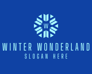 Winter Snowflake Ski  logo