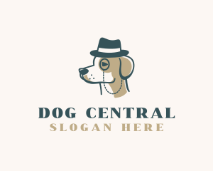 Detective Dog Hat logo design