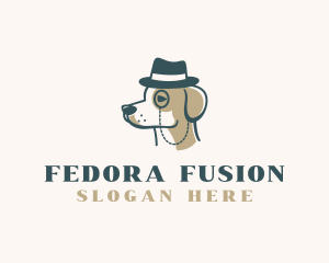 Detective Dog Hat logo design