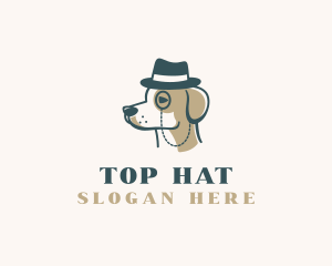 Detective Dog Hat logo design